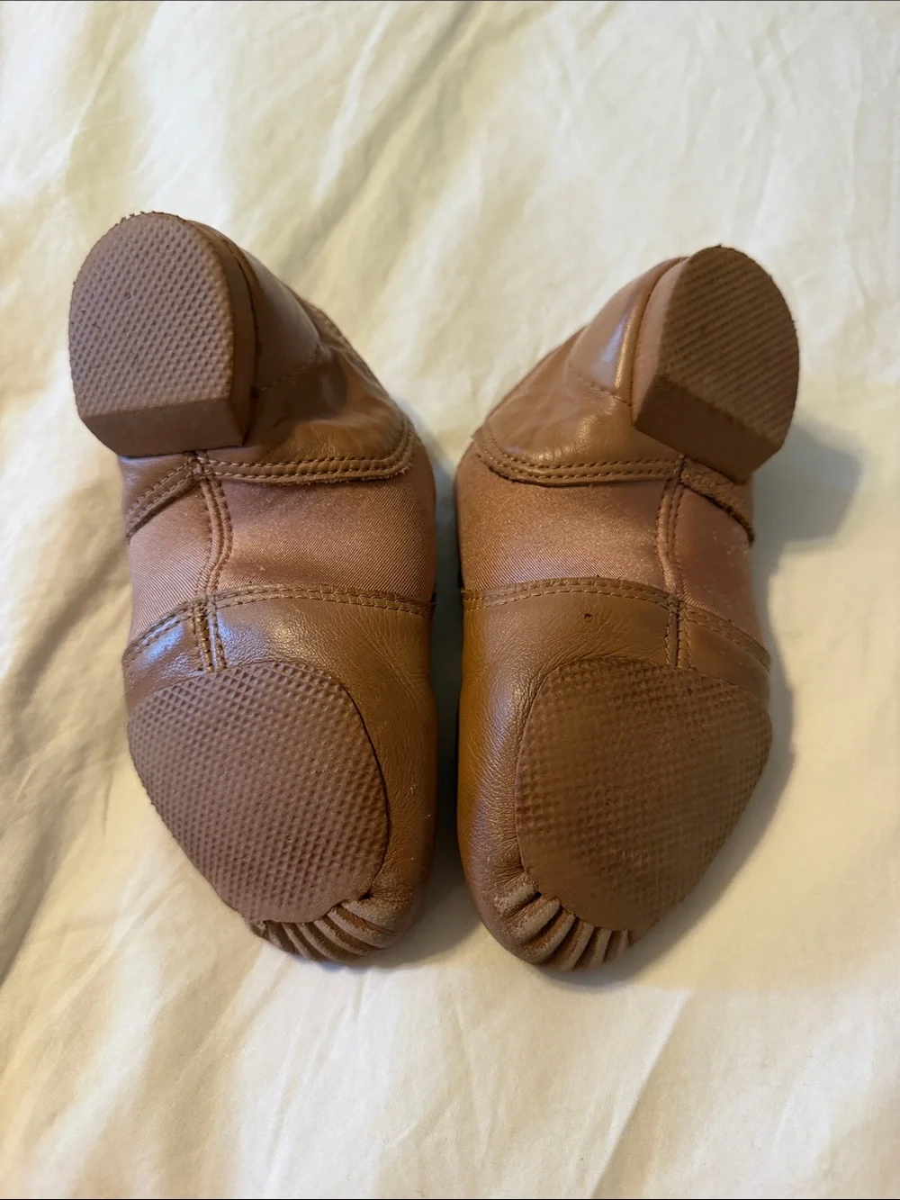 Kids Slip-On Leather Slippers in Brown